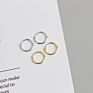Simple Geometric Hoop Jewelry 925 Sterling Silver Gold Color Circle Huggie Earrings for Women