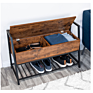 Simple Living Room Storage Rack Industrial Metal Frame Shoe Rack