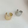Simple No Pierced Single Piece C Shaped Wide Hammered Texted Ear Bone Clip Earring Cuff Earrings for Ladies Girls