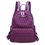 Simple Plaid Waterproof Nylon Cloth Mommy Bag Women Backpack Schoolbag