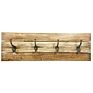 Simple Style Antique Wooden Rectangle Metal Hook Home Decoration