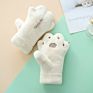 Skin-Friendly Comfortable Lovely Fur Animal Paw Warm Gloves