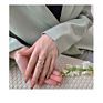 Small Design Personalized Pearl Female Ins Cool Temperament Geometric Square Index Finger Sense Ring