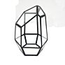 Small Geometric Shaped Terrarium Brass Glass Planter Holder Table Vase