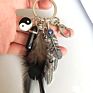 Small Handmade Feather Dream Catcher Keyring Keychain Decor Car Bag Hanging Decoration Pendant Dreamcatcher Gift