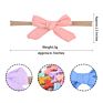 Soild Linen Cotton Bows Nylon Headbands Cute Newborn Baby Girls Stretchy Nylon Head Bands Kids Girls Soft Headwear