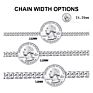 Solid 925 Sterling Silver Italian 3.6Mm 5Mm 7Mm Diamond Cut Cuban Link Curb Chain Necklace for Men Women 16 18 22 Inch