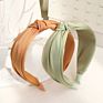 Solid Color Fabric Headband Hairbands Korean Wide Middle Knot Headband