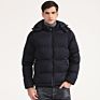 Solid Color Hooded Mens Puffer Jacket Men Slim and Thick Cotton Jacket