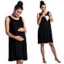 Solid Maternity Tank Dress Women's Casual Sleeveless Maternity Nursing Breastfeeding Dresses