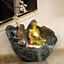Southeast Asian Style Gold Buddha Statue Water Fountain Decorate Your Living Room or Office