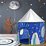 Space Themed Pretend Play Tent Foldable Pop up Star Teepee Playhouse for Boys