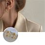 Spot 18K Gold-Plated Earrings 925 Silver Needle Three-Layer C-Shaped Gold-Plated Hoop Earrings
