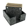 Square Felt and Cork Coasters Felt Coaster with Holder