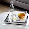 Square Mirrored Acrylic Tray for Coffee Table Elegant Style Plexiglass Storage Table Holder for Home Decor