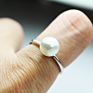 Ssr45 Simple Ring 925 Sterling Silver Mounts to Stick Pearls On