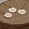 Stainless Steel Breathe Jewelry Charm Engraved Words Quotes Statement Inspired Gift Inhale-Exhale Disc Necklace