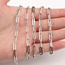 Stainless Steel Chain for Jewelry,18K Gold Plated Stainless Steel 4.2X14X1.0Mm Paper Clip Chain