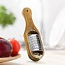 Stainless Steel Cheese Grater with Removable Acacia Wood Collector Cheese Grater with Box Cheese Tools Server