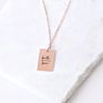 Stainless Steel Engraving Motivation Quote Inspire Jewelry Faith over Fear Rectangle Pendant Necklace