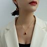 Stainless Steel Green Zircon Emerald Green Jewelry Woman Jewelry Crystal Triangle Pendant Necklace Earrings