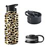 Stainless Steel Leopard Pattern Travel Water Bottle with Print