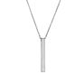 Stainless Steel Personalized Engraving Name Inspirational 3D Vertical Bar Necklace