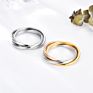 Stainless Steel Ring Triple Interlocked Rolling High Polish Ring Design
