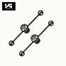 Stainless Steel Skull Ear Cartilage Piercing Jewelry Barbell Long Industrial Barbell Piercing Earrings for Man Woman