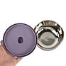 Stainless Steel Suction Baby Bowl with Lid Bpa Free Silicone Baby Feeding Bowl with Fork and Spoon for Toddler