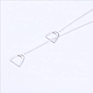 Statement 925 Sterling Silver Jewellery Double Stirrup Lariat Horseshoe Necklace