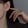 Sterling Silver Jewelry Cz Cross Stud Earrings
