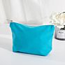 Stock Cotton Canvas Zipper Pouch Cosmetic Makeup Bags