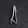 Style Creative Laser Windmill Shape Metal Silver Plated Men Business Gifts Tie Bar Clip Tie Pin