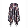 Style Soft Cashmere Button Tartan Plaid Shawl Scarf Lady Air Conditioning Cloak in Autumn and In