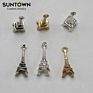 Suntown Diy Alloy Silver Pendant Mini Eiffel Tower Charms Paris Charms Bling Jewelry Women Accessories Accesorios