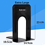 T Shaped Decorative Iron Bookends Holder Black Book Stand Metal Bookend