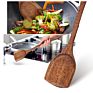 Taotaoju Chicken Wing Wood Spoon Non-Stick Spatula with Wooden Kitchenware Supplies Handle the Cook Cooking Shovel