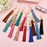 Tassel Keychain Women Cute Tassel Keychain Accessories Pu Leather Car Bag Gold Key Ring Fringe Jewelry Friends Xmas Gift