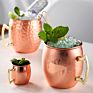 Taza De Cobre Martillado De Latón, Oro Rosa, Acero Inoxidable 304, Cerveza Moscow Mule, Superventas