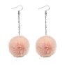 Temperament Chain Long Wool Ball Pom Pom Earrings Women's Earrings for Women