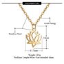 The Latest Design Style Charm Trend Stainless Steel Yoga Lotus Necklace Jewelry