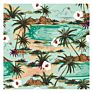 The Outlet Tropical Palm Trees Island Design Digital Printed Hawaii Fabric for Clothes