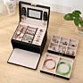 Three Layer Pu Leather Ornament Box Double Drawer Jewelry Box Princess Jewelry Storage Box