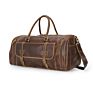 Tiding Vintage Large Mens Weekender Top Grain Crazy Horse Leather Travel Duffle Bag Overnight Bag with Shoe Compartment