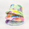 Tie-Dye Fisherman Hat Women Warm Basin Hat Popular Thick Plush Hat Men