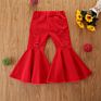 Toddler Little Girls Denim Pants Bell Bottom Jeans Trousers for 2-7 Years Kids