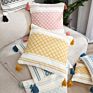 Top Yarn-Dyed Jacquard Cushion Cover Boho Tassel Decorative Pillow Geometric Pattern Cotton Cushion Cover