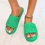 Trend Branded Green Women Slippers Fashionable Towel Terry Slides Famous Outdoor Women Toweling Slippers