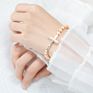 Trend Popular Inspiration Cross Shape Initial Stretch Wood Beads Bracelets Jewelry for Women
